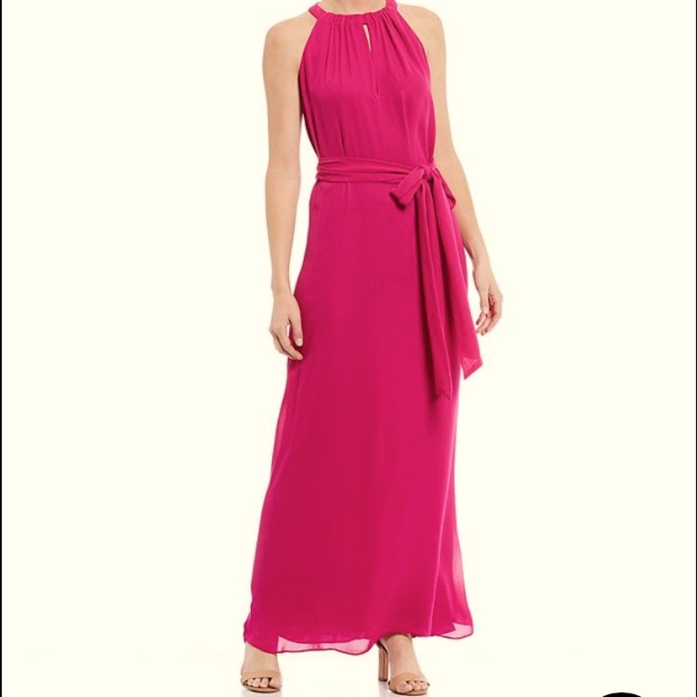 Antonio Milano Halter Chiffon Maxi Dress
